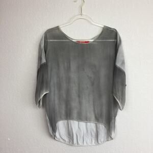 • FREELOADER • 100% Silk Sheer Tie Dye Top Sz S